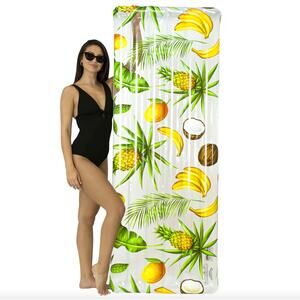 PoolCandy NEW Deluxe Inflatable Pool Raft Tropical Fruit Print 74"